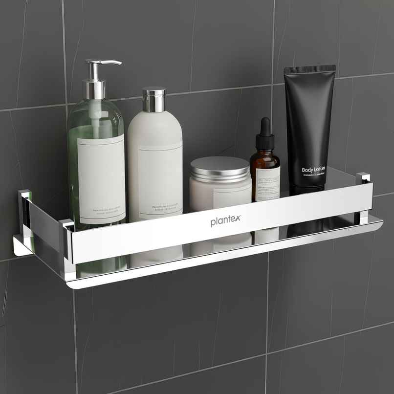 Plantex Pitru Stainless Steel Bathroom Rack | Chrome | 12x15 in Plantex Pitru Stainless Steel Bathroom Rack | Chrome | 12x15 in