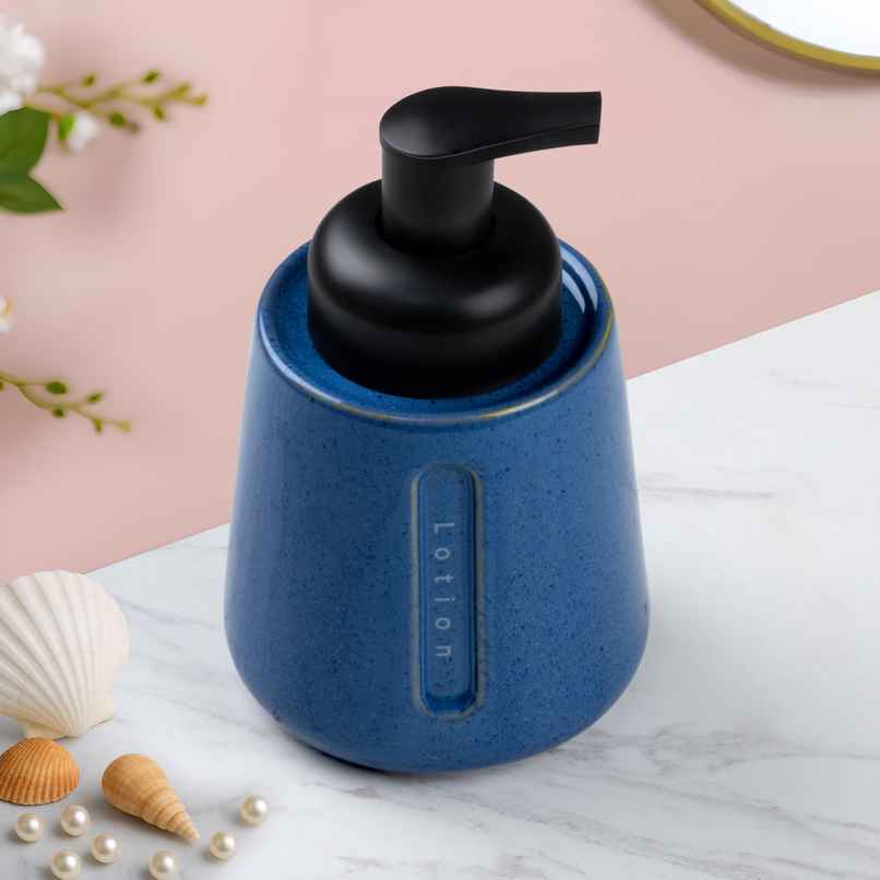 Plntex Liquid Soap Dispenser | Ceramic | Blue-Black