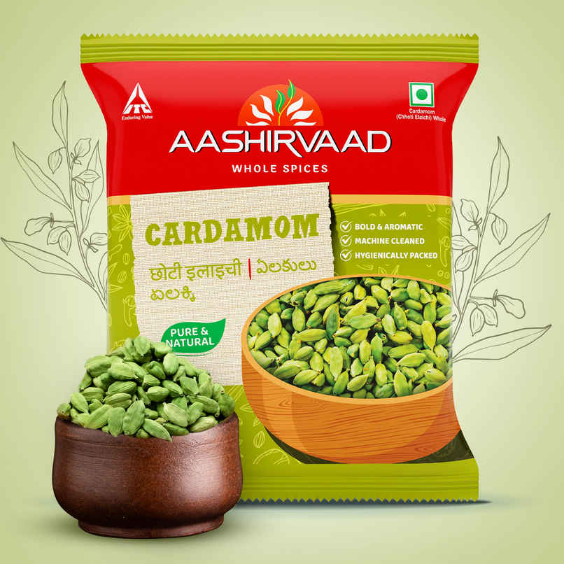 Aashirvaad Green Cardamom | Whole | Elaichi Aashirvaad Green Cardamom | Whole | Elaichi