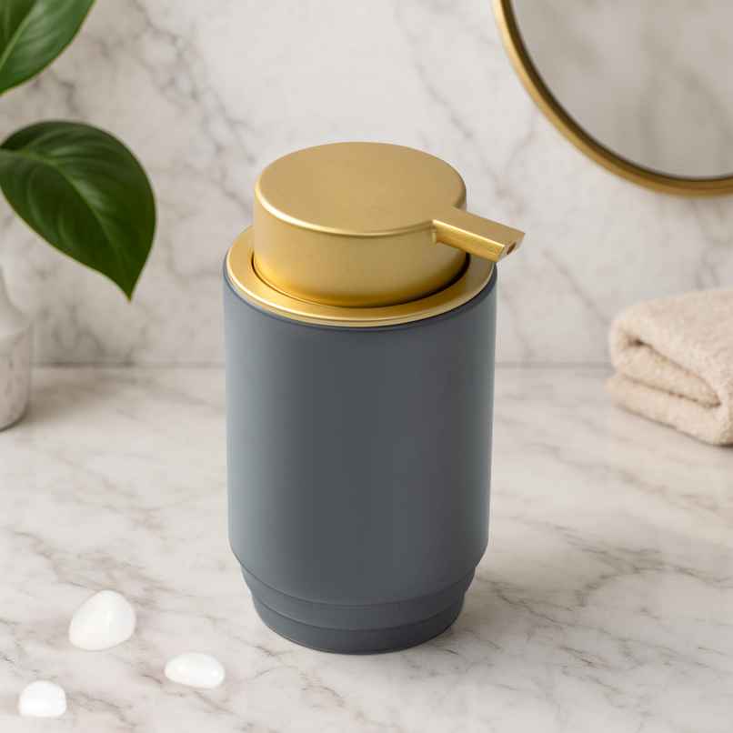 Plntex Liquid Soap Dispenser | Ceramic | Off-Grey-Gold