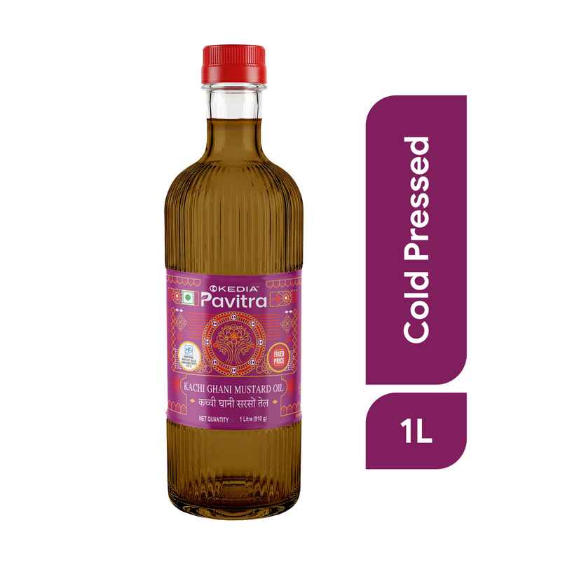 Kedia Pavitra Musturd Oil | Cold Pressed | Unrefined & Healthy Cooking Oil Kedia Pavitra Musturd Oil | Cold Pressed | Unrefined & Healthy Cooking Oil