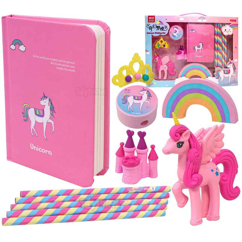 Toyshine Unicorn Stationery Set - Erasers, Pencils, Diary Toyshine Unicorn Stationery Set - Erasers, Pencils, Diary