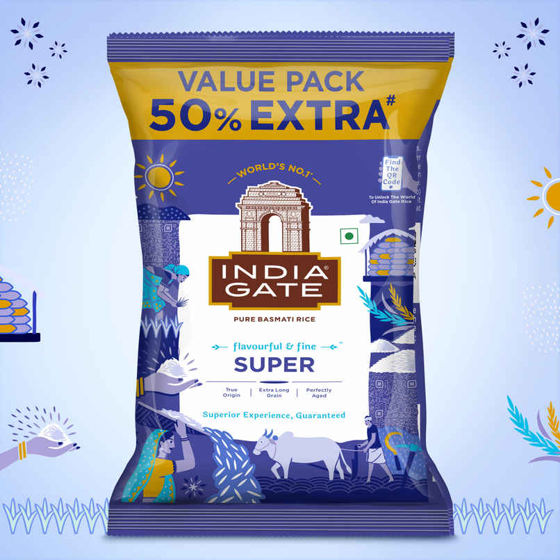 India Gate Super Basmati Rice | Perfectly Aged Long Grains