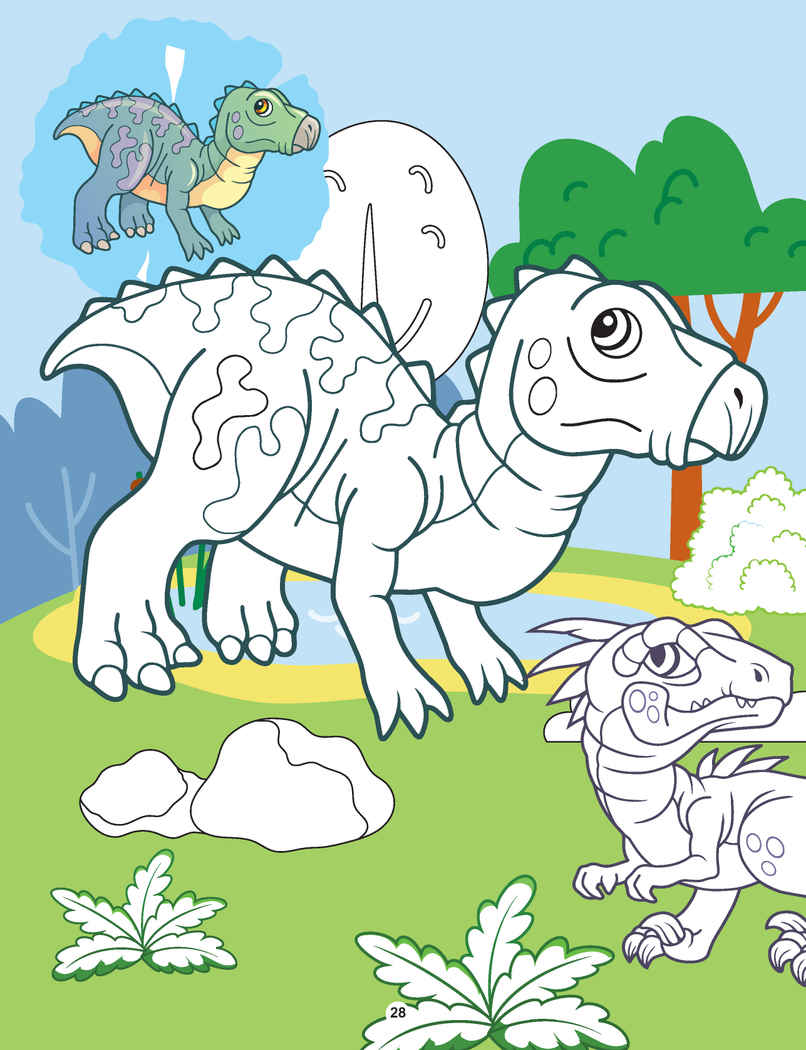 Dreamland Dinosaurs Copy Colour Book for Kids | Age 3 to 5