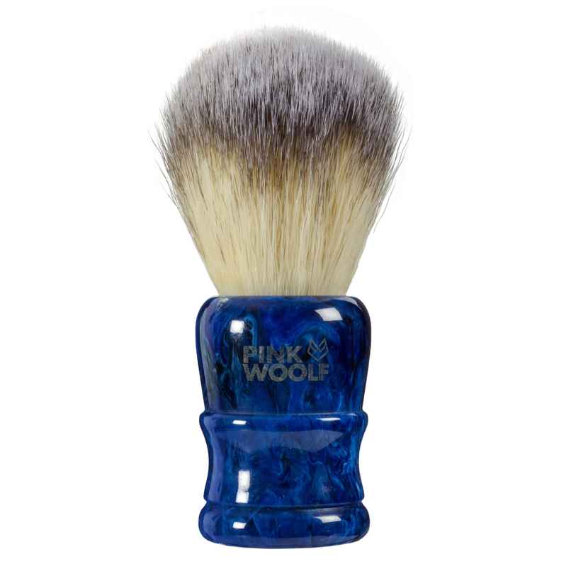 Pink Woolf Hand Crafted Synthetic Bristles Shaving Brush With Gloss Resin