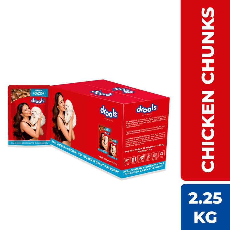 Drools Adult Wet Dog Food - Real Chicken And Chicken Liver Chunks In Gravy