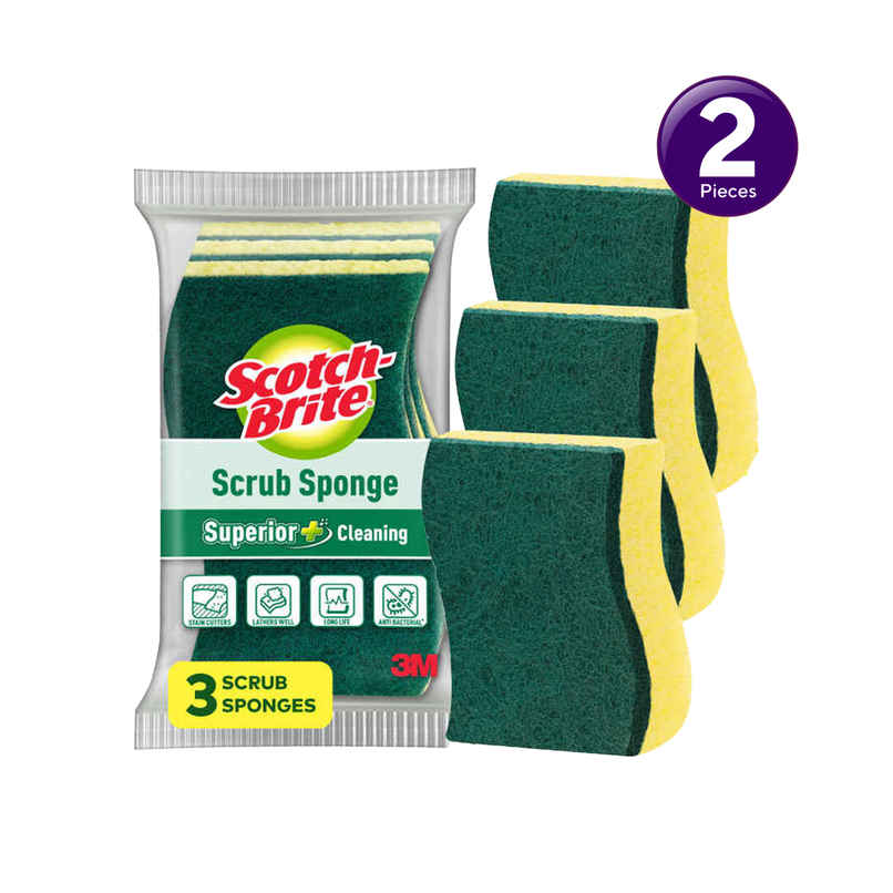 Scotch-Brite Scrub Sponge (Pack of 3) Combo