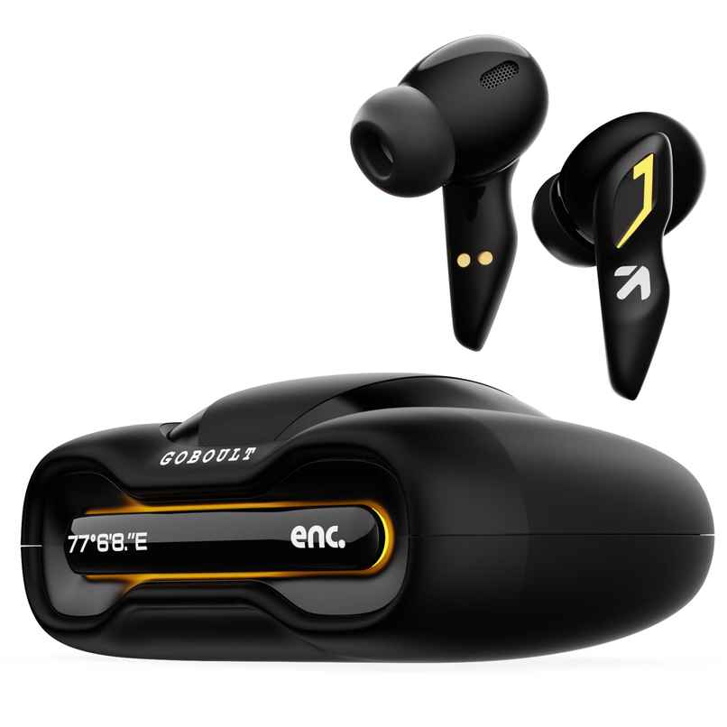 GOBOULT Ember Quad Mic ENC | 48Hrs Battery  |  5.3v Bluetooth Headset | Black