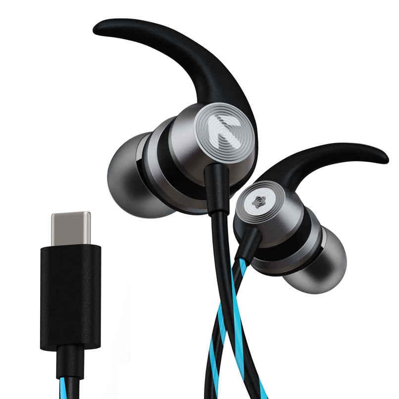 GOBOULT X1 Pro Wired Earphones with Type-C, 10mm Drivers, IPX5 Water Rst |Blue