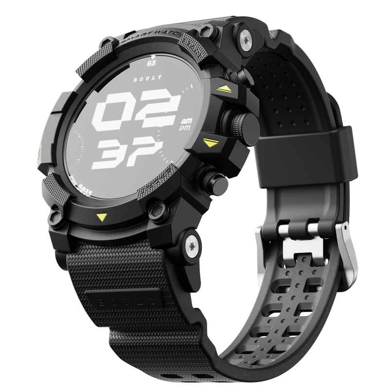 GOBOULT Thrux 1.39 Inch HD | GPS Tracker | BT Calling |Smartwatch | Black