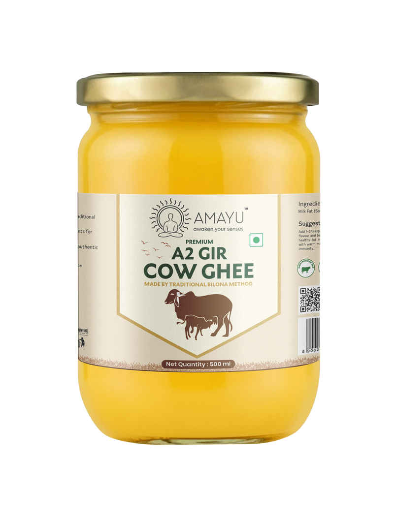AMAYU Premium A2 Gir Cow Ghee | Bilona Churned
