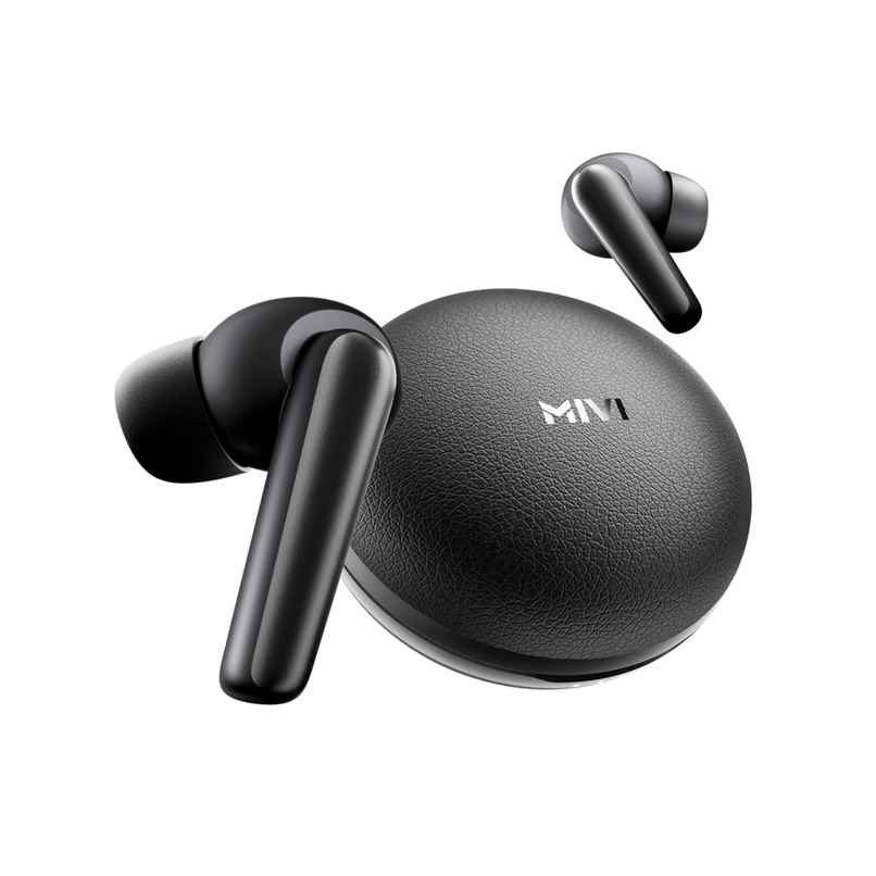 Mivi DuoPods Aura ANC TWS Earbuds | 60H Playtime | Quad Mic | 50ms Gaming | BT v5.3 | IPX4