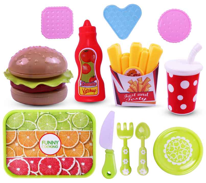 Toyshine Pretend Fast Food Play Set for Kids | Assorted