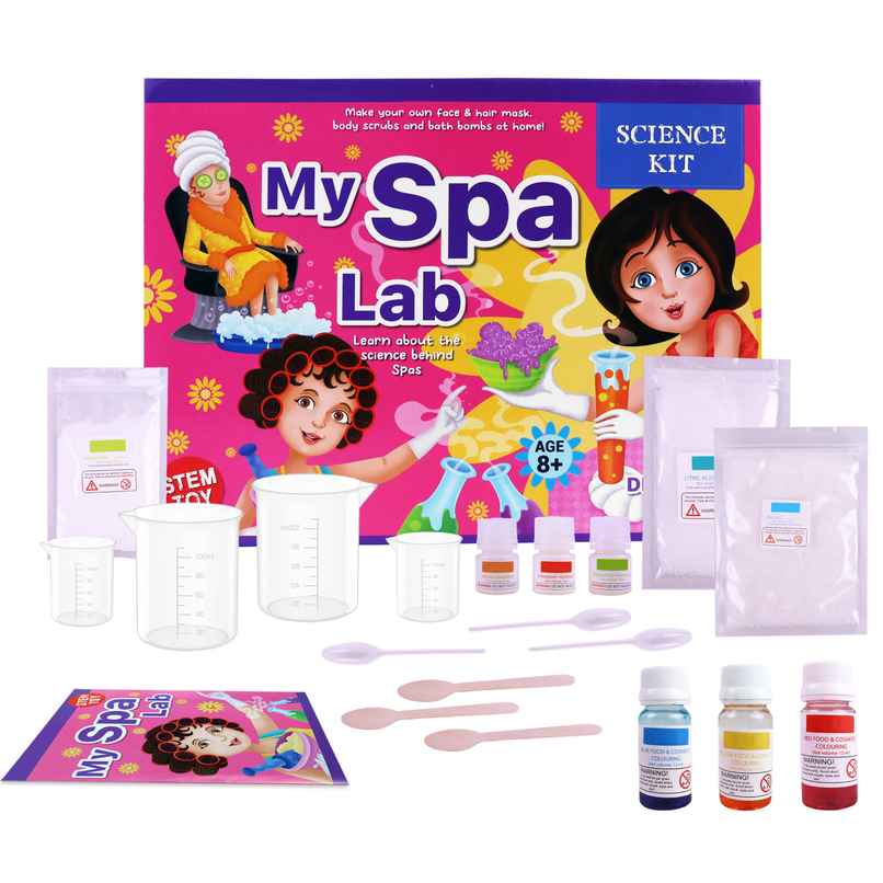 Toyshine My Spa Lab Diy Kit For Bath Bombs | Salts | Masks | Stem Fun For Kids | 6+ Years Old