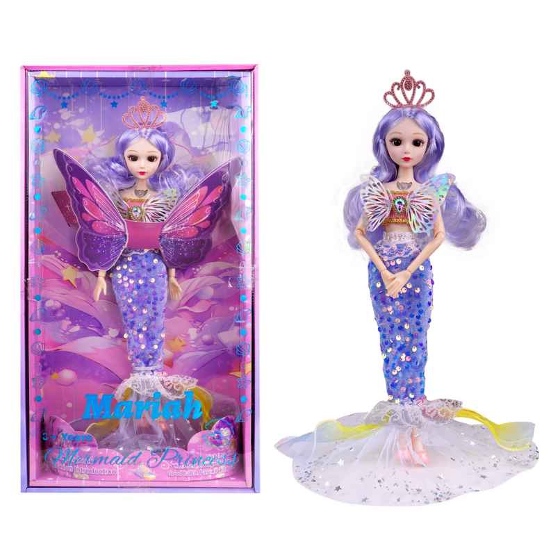 Toyshine 13 Inch Mariah Fashion Doll With Glitter Dress for Kids | Blue | Age 3 and Above