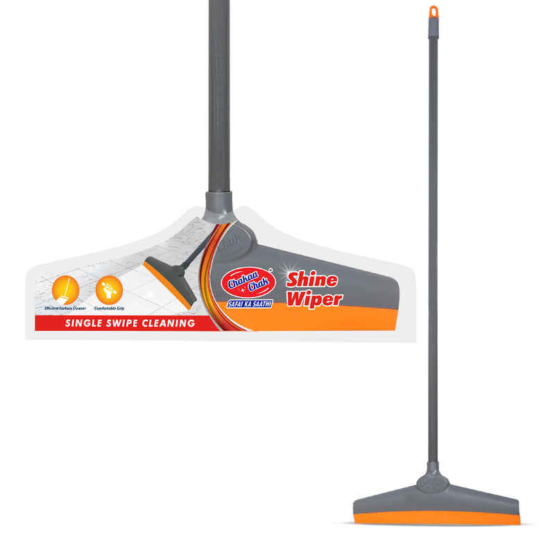 Chakaachak Shine Floor Wiper| 30 CM | Grey & Orange