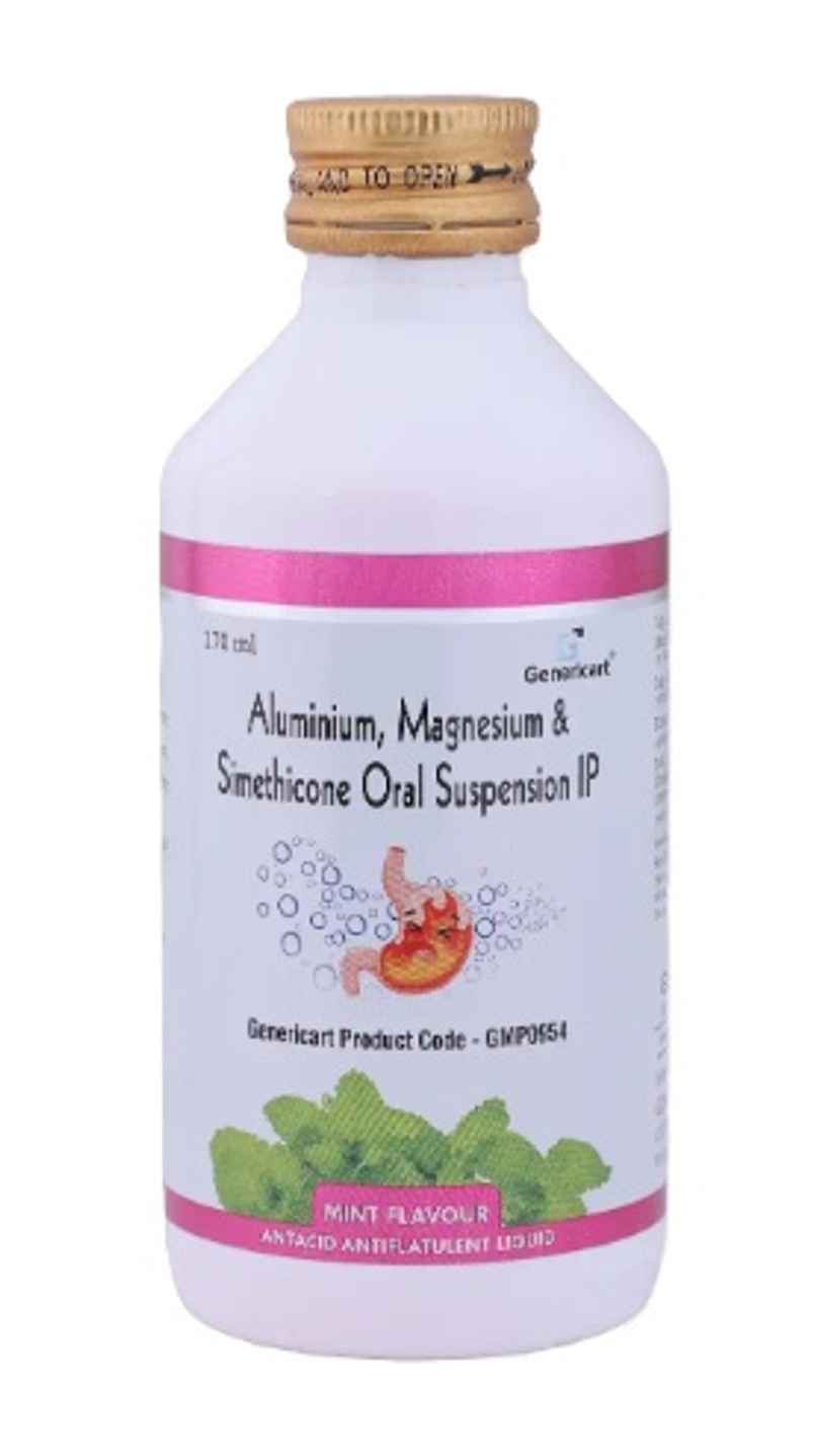Genericart Aluminum Hydroxide 200 Mg + Simethicone 25 Mg + Magnesium Hydroxide 200 Mg Syrup