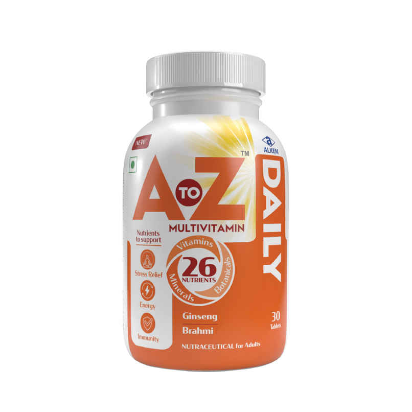 A to Z Daily Multivitamin with Brahmi, Ginseng & Ashwagandha for Energy, Stress and Immunity A to Z Daily Multivitamin with Brahmi, Ginseng & Ashwagandha for Energy, Stress and Immunity