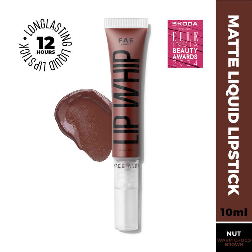Fae Beauty Lip Whip 12H Matte Liquid Lipstick Enriched With Vitamin E And Cherry Coffee - Nut