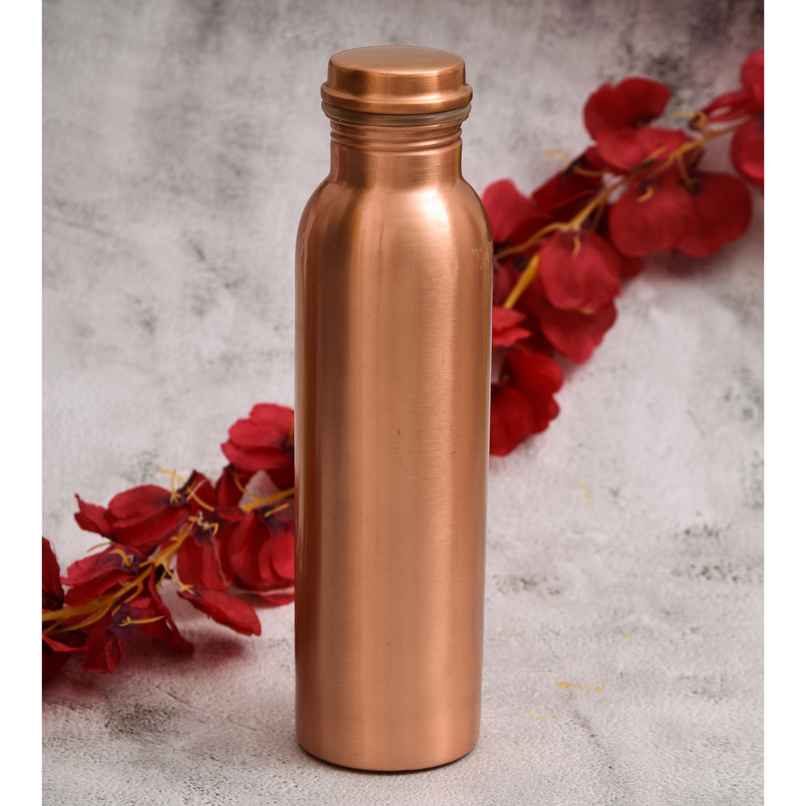 OGGN Plain Copper Water Bottle For Daily & Office Use 900 ml, Pure Copper
