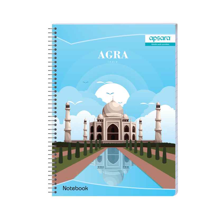 Apsara Spiral Bound 1 Subject Single Line Notebook 60gsm (140 Pages, 30 x 21 cm, Covers May Differ)