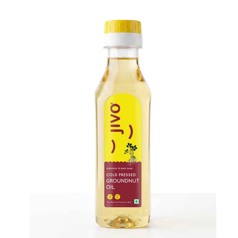 Jivo Groundnut (Peanut) Cold Pressed Oil | Vitamin Fortified Cooking Oil Jivo Groundnut (Peanut) Cold Pressed Oil | Vitamin Fortified Cooking Oil