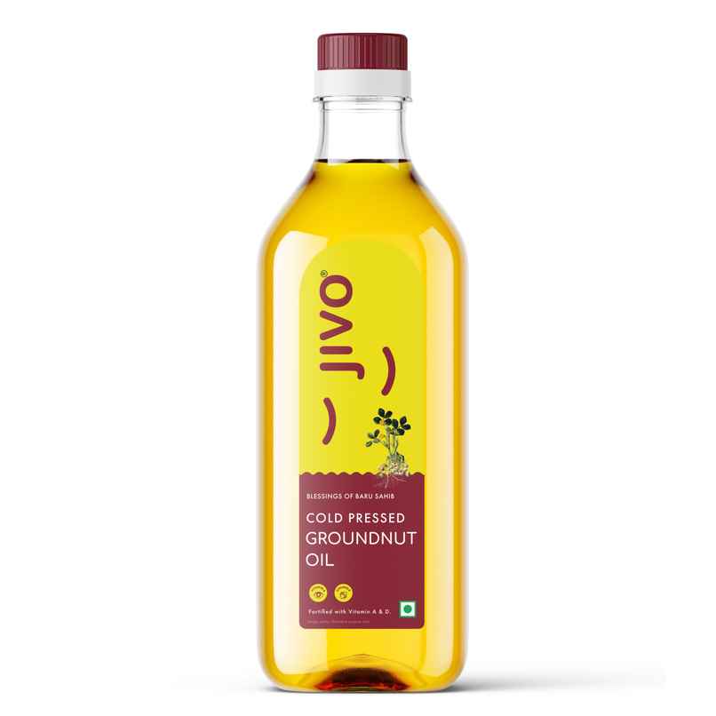 Jivo Groundnut (Peanut) Cold Pressed Oil | Vitamin Fortified Cooking Oil Jivo Groundnut (Peanut) Cold Pressed Oil | Vitamin Fortified Cooking Oil