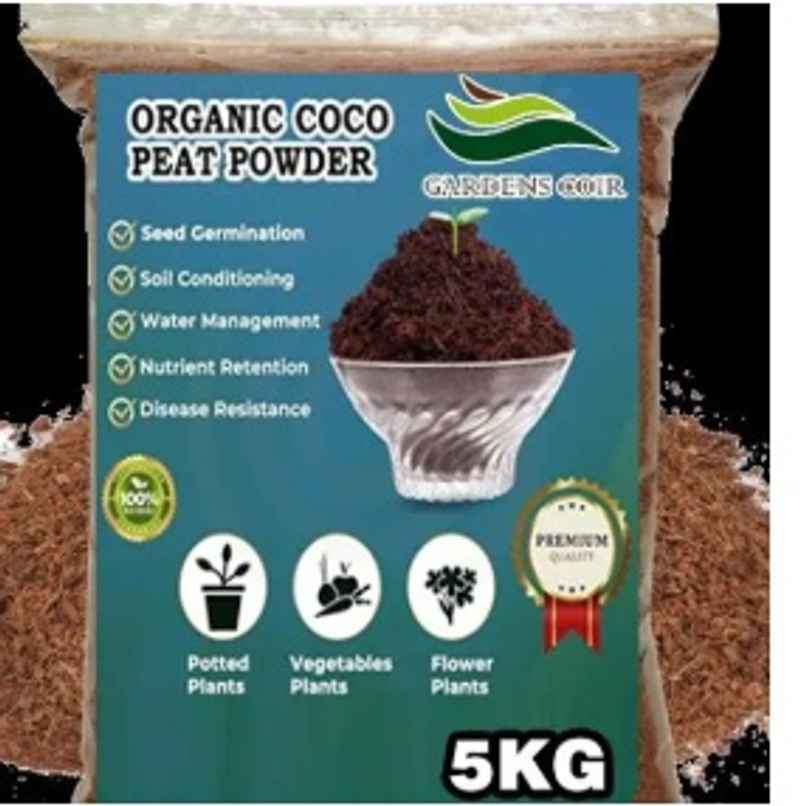 Gardens Coir - Wet Coco Peat Powder Ready To Use | Coir Pith Loose | Home Gardening