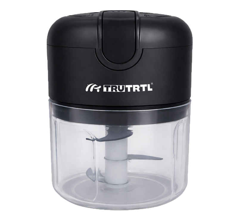  truTRTL Smart Electric Chopper | 1200 mAh Battery | Onion & Vegetable Cutter | Black - 250 ml