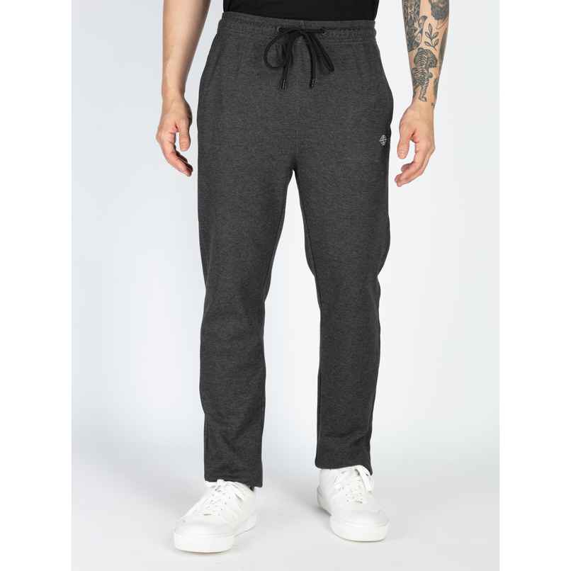 Status Quo Mens Basic Regular Fit Trackpant | Anthra Mel | XXL