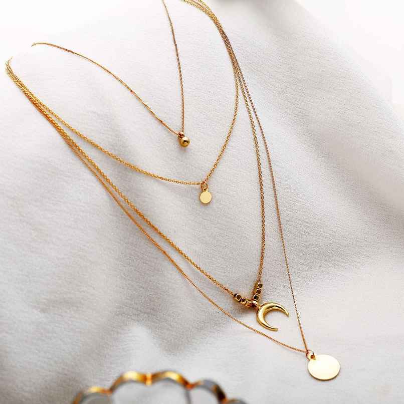 Shining Diva Fashion Multilayer Non Precious Cubic Zirconia Western Necklace for Women | 12152np Shining Diva Fashion Multilayer Non Precious Cubic Zirconia Western Necklace for Women | 12152np
