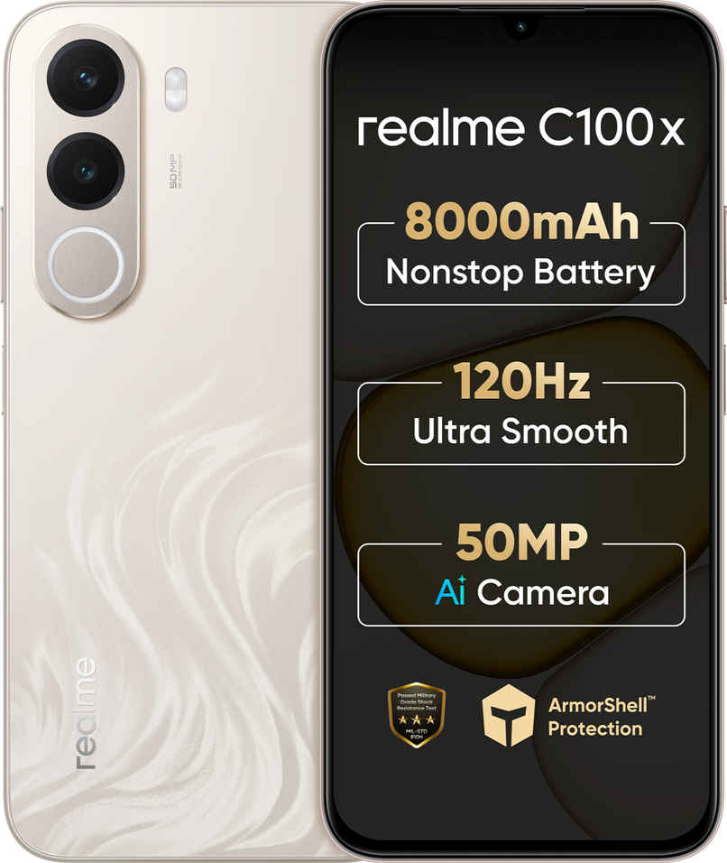 Realme C100x RMX5366 Smartphone | 4 GB RAM | 64 GB Storage | Golden Coast Realme C100x RMX5366 Smartphone | 4 GB RAM | 64 GB Storage | Golden Coast