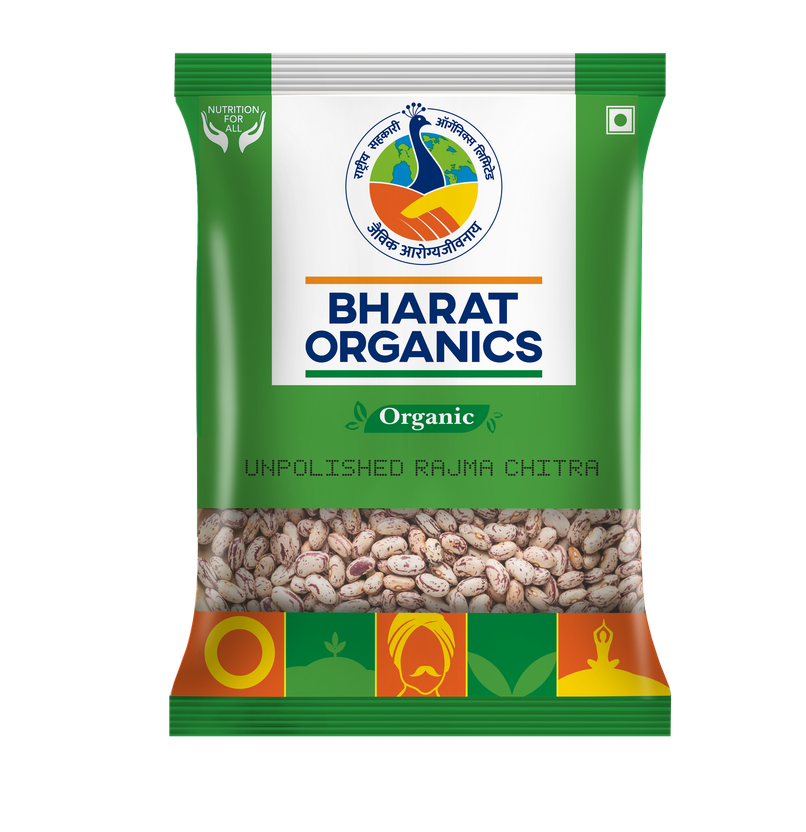 Bharat Organics Unpolished Rajma Chitra