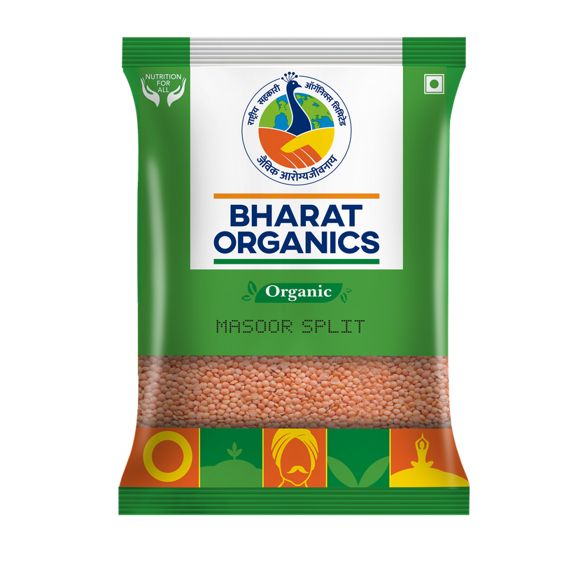 Bharat Organics Unpolished Masoor Split Bharat Organics Unpolished Masoor Split