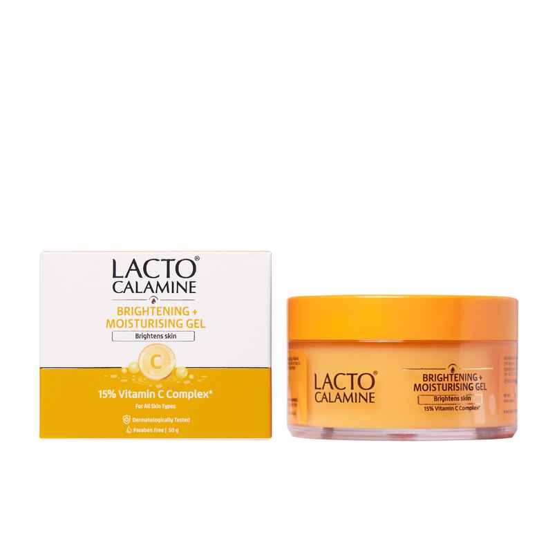 Lacto Calamine 15% Vitamin C Brightening Face Moisturizer with Niacinamide & Glycolic Acid Lacto Calamine 15% Vitamin C Brightening Face Moisturizer with Niacinamide & Glycolic Acid