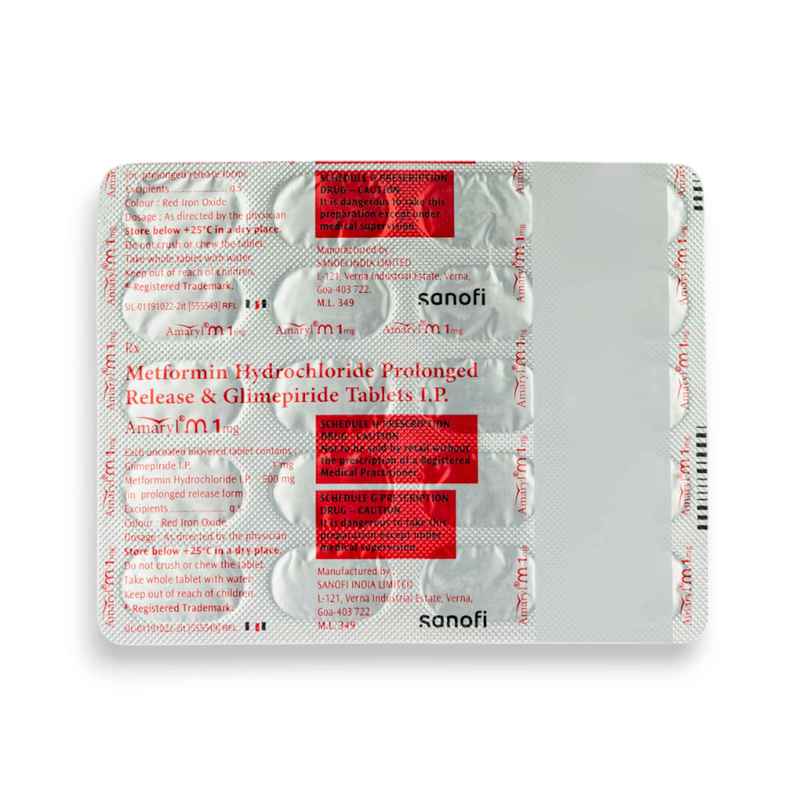 Amaryl M 1mg Tablet PR
