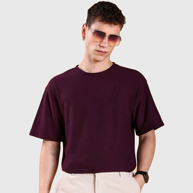 Highlander Men's Popcorn Structured Oversized T-shirt | Brown | XL Highlander Men's Popcorn Structured Oversized T-shirt | Brown | XL