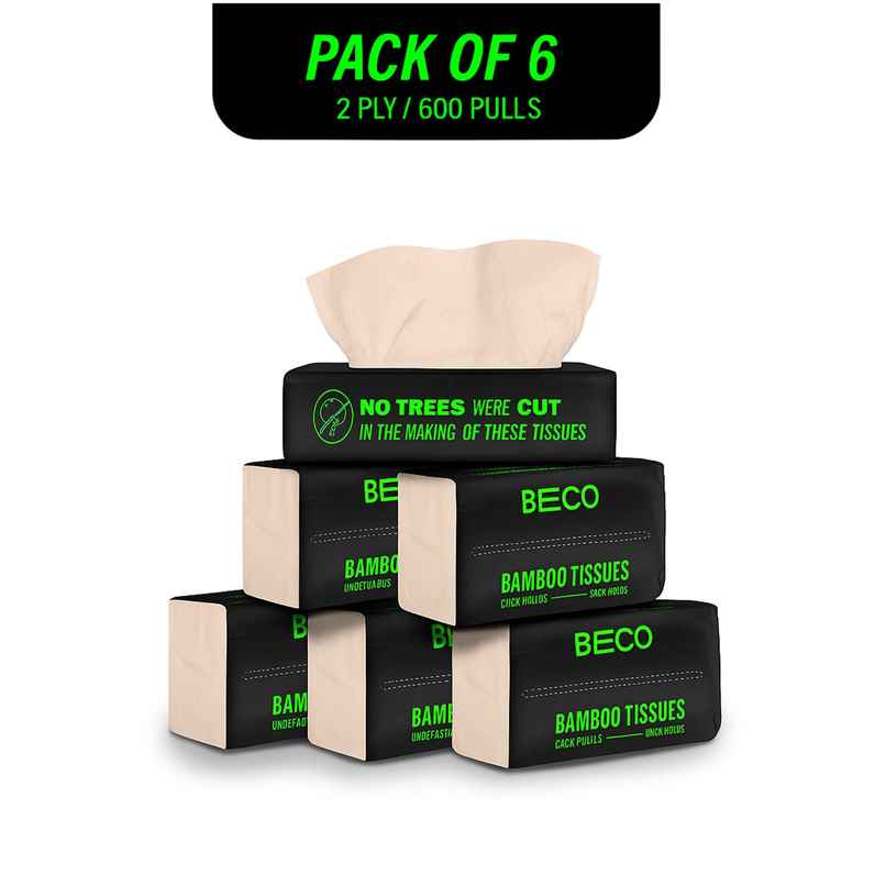 Beco Super Soft Facial Tissue Paper | 2 Ply | Pack of 6