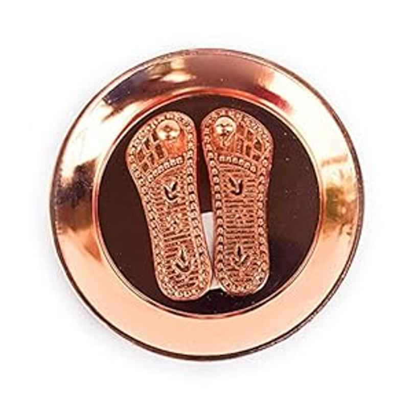 Devnidhii Copper Plate With Charanpaduka
