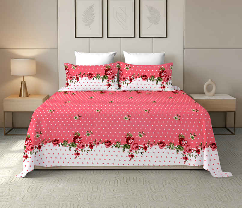 Dream Living 115 GSM Double Bedsheet Set |220 x 250 cm| With 2 Pillow Covers Dream Living 115 GSM Double Bedsheet Set |220 x 250 cm| With 2 Pillow Covers