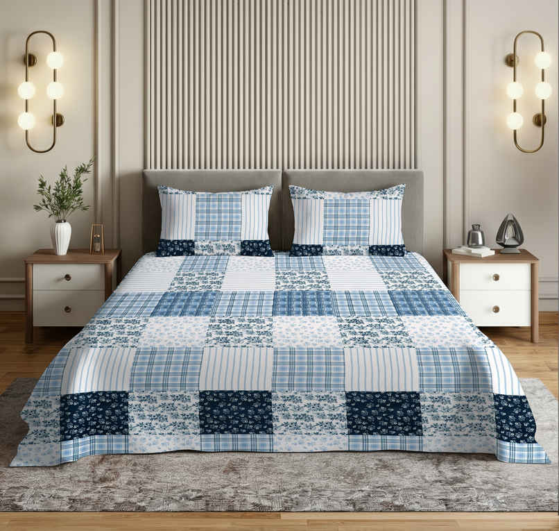 Dream Living 135 GSM King Bedsheet Set |275 x 275 cm| With 2 Pillow Covers