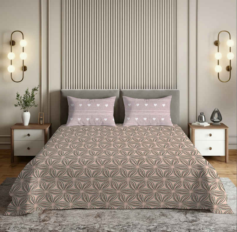 Dream Living 135 GSM King Bedsheet Set |275 x 275 cm| With 2 Pillow Covers