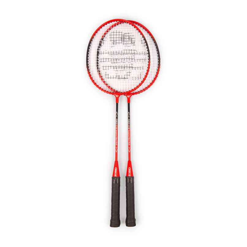 Cosco Cz-50 Aluminium Badminton Racket 2 Rackets + 1 Full cover | Red | Made In India
