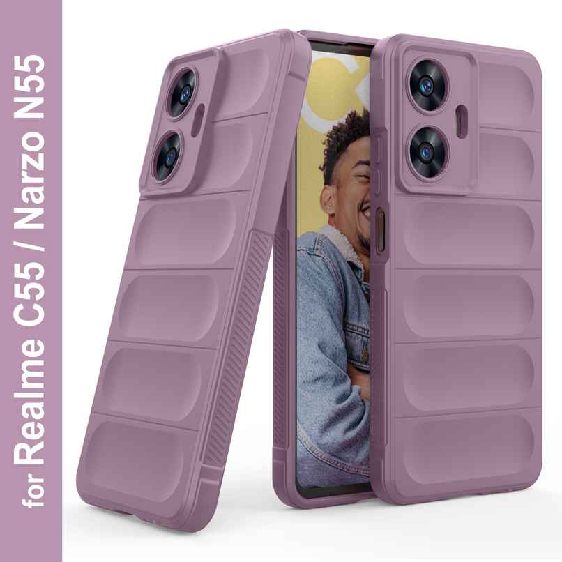 Zapcase Back Cover for Realme C55 | Narzo N55 | Magic-Lavender