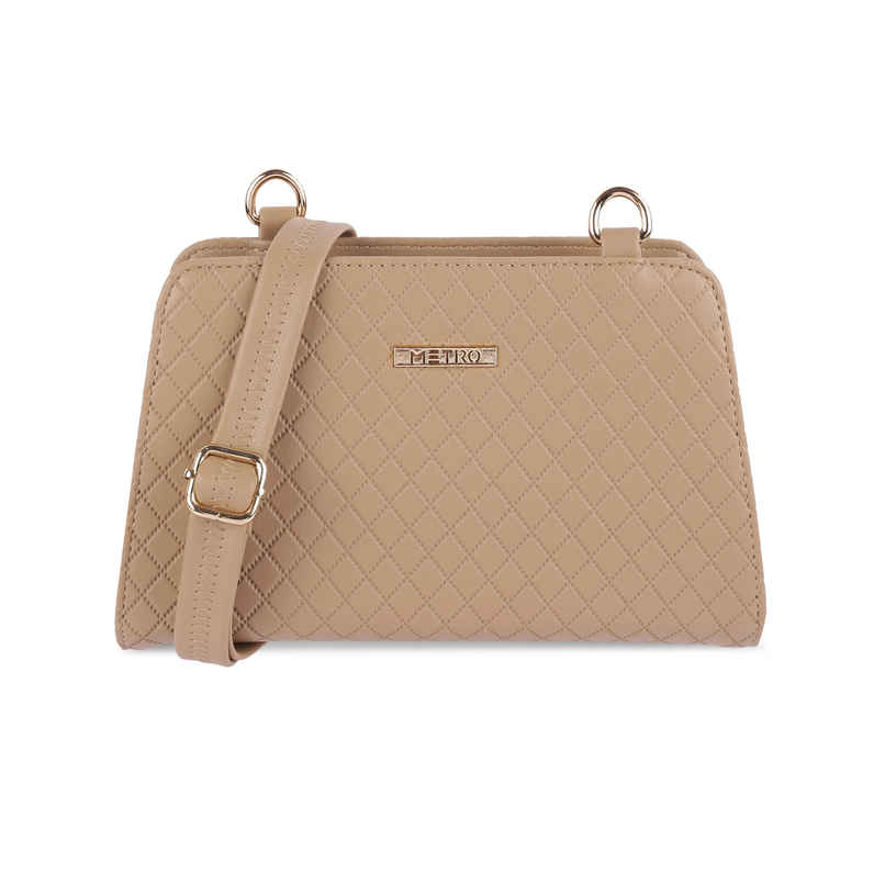 Metro Beige Synthetic Wallet for Women | 95-115-20