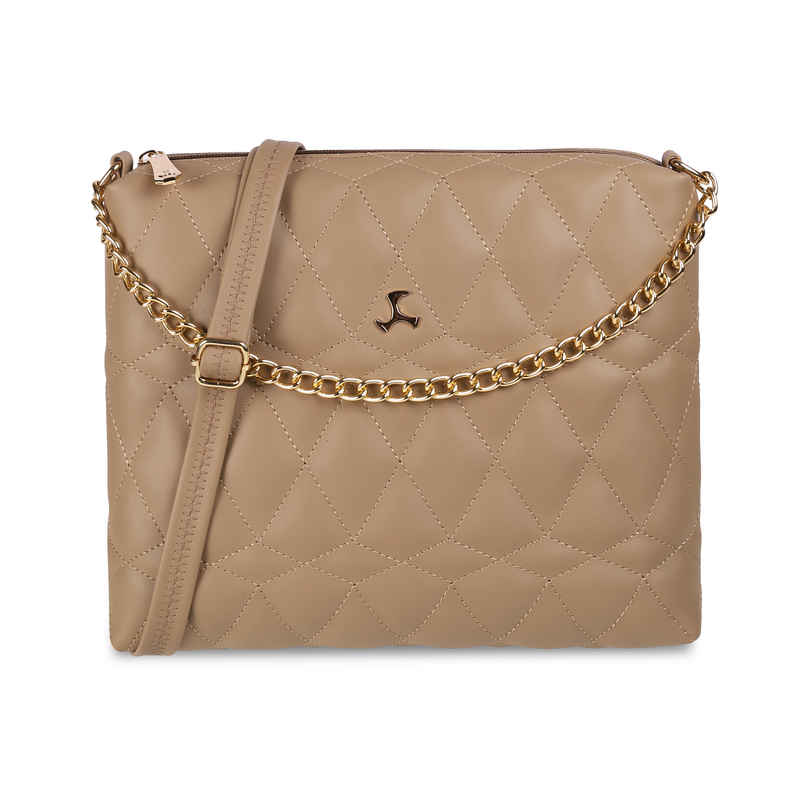 Mochi Beige Synthetic Sling Bag for Women | 66-7673-20
