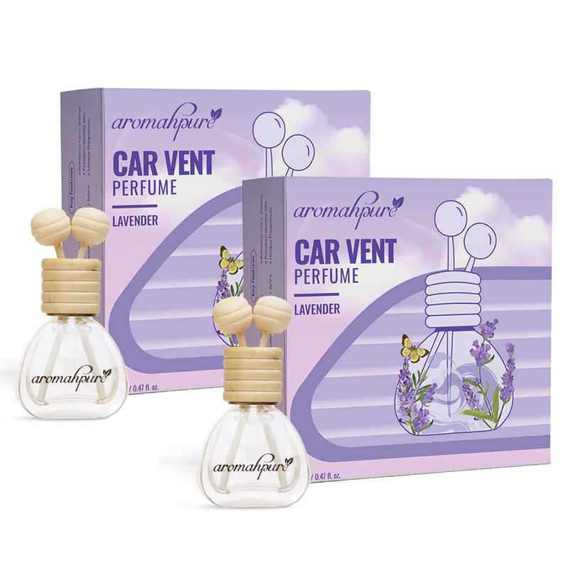 Aromahpure Car Perfume Vent Clip with Reed Stick | Lavender Fragrance | Last upto 30 days Pack Of 2