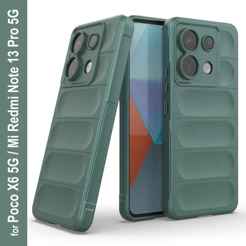 Zapcase Back Cover for Poco X6 5G | Magic-DarkGreen