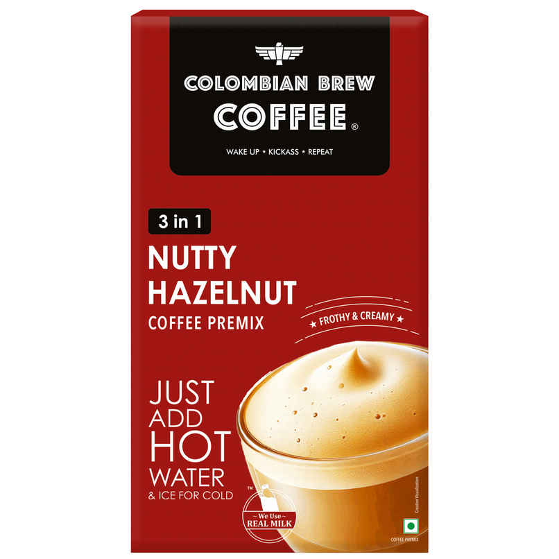 Colombian Brew Hazelnut Coffee premix | 5 Sachets