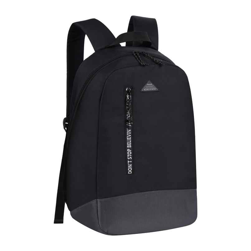 Gear Unisex Modern Polyester 19 L Top Handle Backpack | Black - 17 Inches